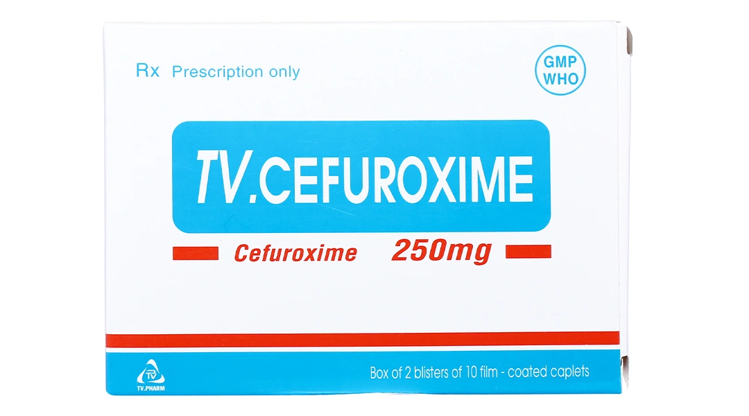 TV.Cefuroxime 250mg trị nhiễm khuẩn thể nhẹ đến vừa (2 vỉ x 10 viên) - 1