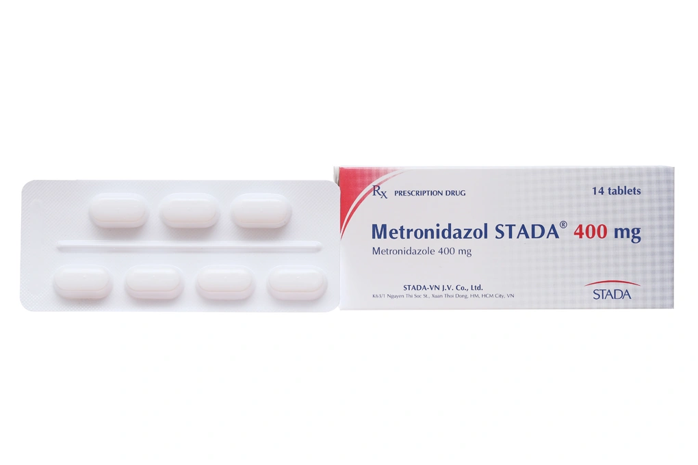 Metronidazol Stada 400mg trị nhiễm khuẩn (2 vỉ x 7 viên) - 