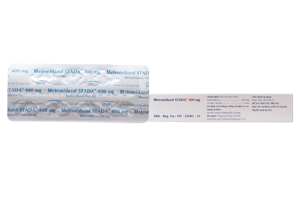 Metronidazol Stada 400mg trị nhiễm khuẩn (2 vỉ x 7 viên) - 1