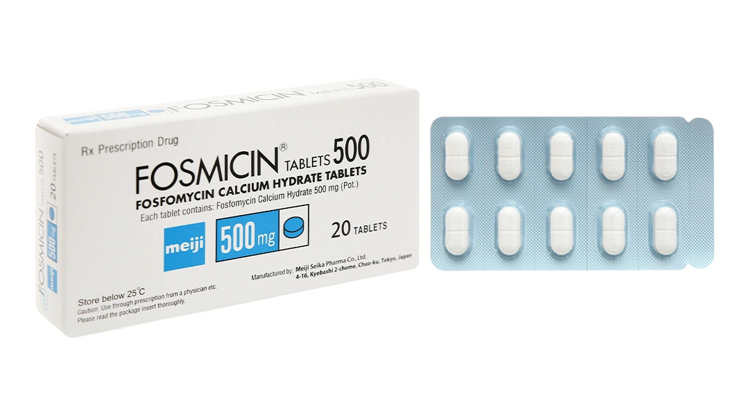 Fosmicin Tablets 500 trị nhiễm khuẩn (2 vỉ x 10 viên) - 