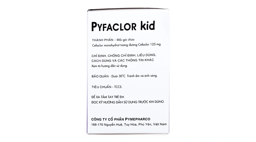 Cốm pha hỗn dịch uống Pyfaclor Kid 125mg trị nhiễm khuẩn hô hấp (24 gói x 2g) - 2