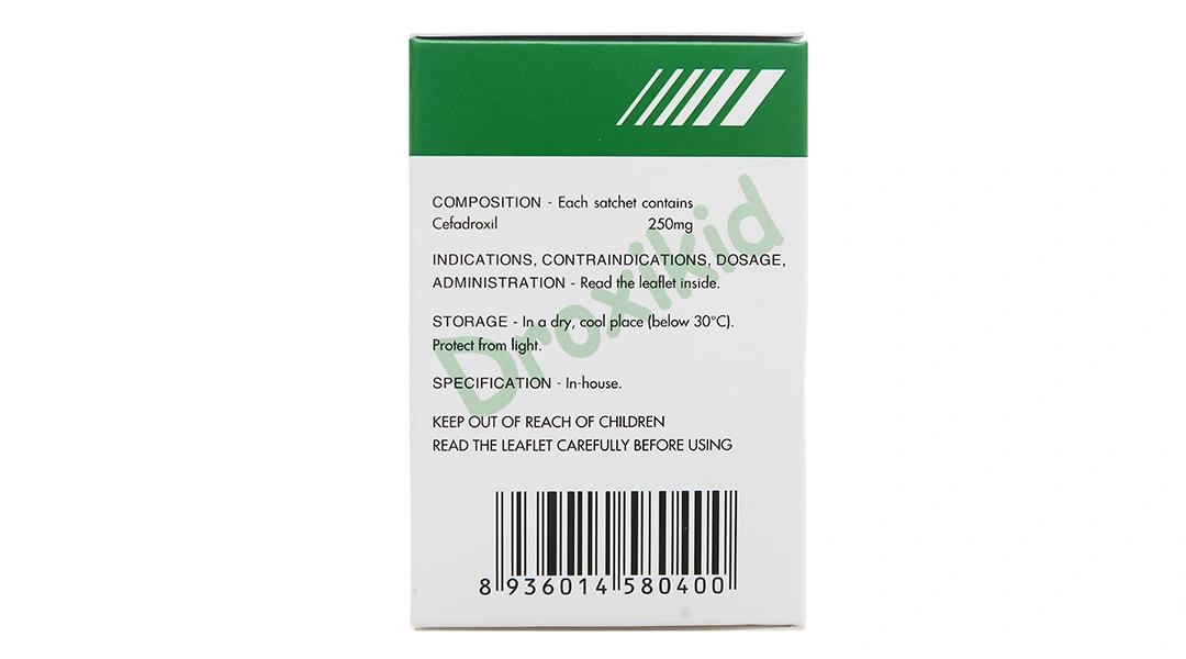 Cốm pha hỗn dịch uống Droxikid 250mg trị nhiễm khuẩn đường tiết niệu (24 gói x 3g) - 2