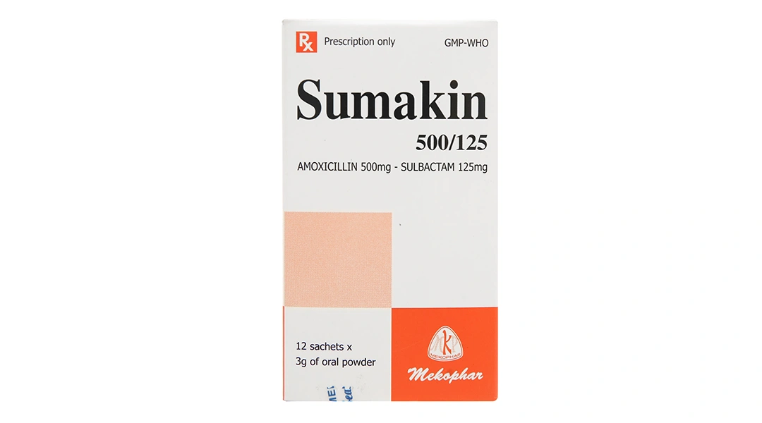 Thuốc bột Sumakin 500/125 trị nhiễm khuẩn (12 gói x 3g) - 1