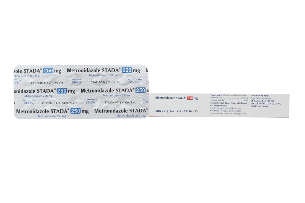 Metronidazole Stada 250mg trị và phòng ngừa nhiễm khuẩn (2 vỉ x 10 viên) - 1