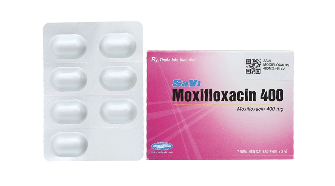 Savi Moxifloxacin 400 trị nhiễm khuẩn (2 vỉ x 7 viên) - 1