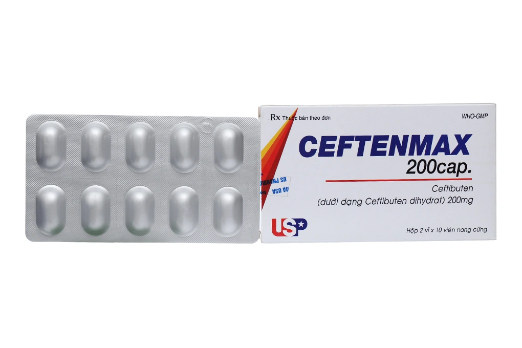 Ceftenmax 200cap trị nhiễm khuẩn từ nhẹ đến vừa (2 vỉ x 10 viên) - 1