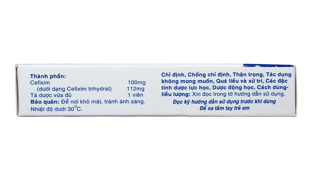 Cefixim 100 Tipharco trị nhiễm khuẩn đường tiết niệu, viêm thận - bể thận (2 vỉ x 10 viên) - 2