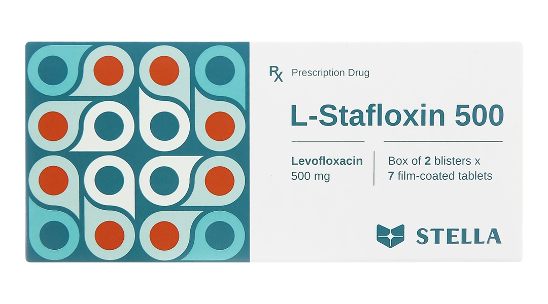 L-Stafloxin 500 trị nhiễm khuẩn nhẹ hoặc trung bình (2 vỉ x 7 viên) - 1