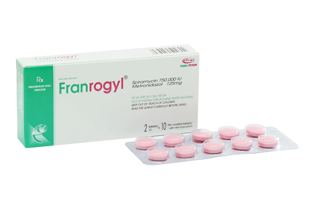 Franrogyl 20mg trị nhiễm khuẩn răng miệng (2 vỉ x 10 viên) - 