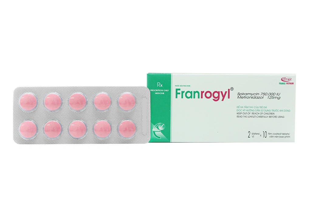Franrogyl 20mg trị nhiễm khuẩn răng miệng (2 vỉ x 10 viên) - 1