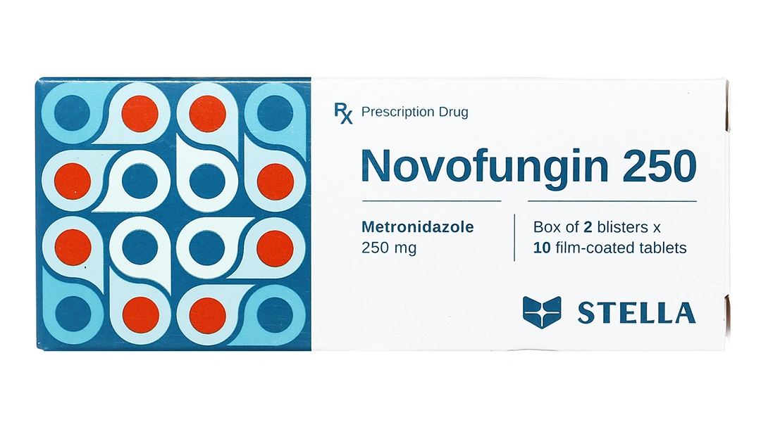 Novofungin 250 phòng, trị nhiễm khuẩn kỵ khí (2 vỉ x 10 viên) - 1