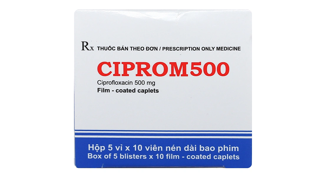 Ciprom500 trị nhiễm khuẩn nặng do vi khuẩn nhạy cảm (5 vỉ x 10 viên) - 4