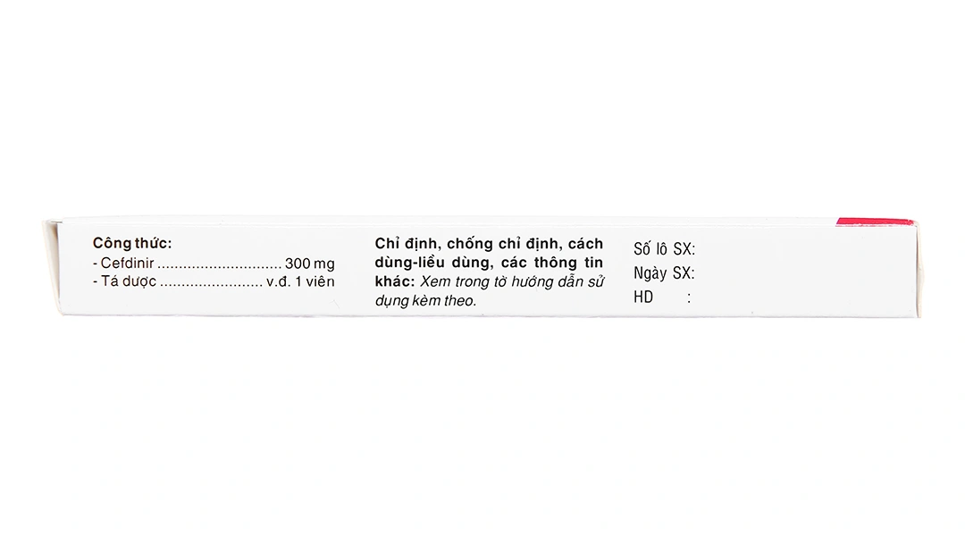 Cefdinir TV.Pharm 300mg trị nhiễm khuẩn (1 vỉ x 10 viên) - 2