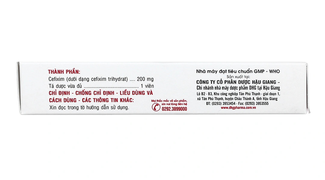 Hafixim 200 Tabs trị nhiễm khuẩn do vi khuẩn nhạy cảm (3 vỉ x 10 viên) - 2