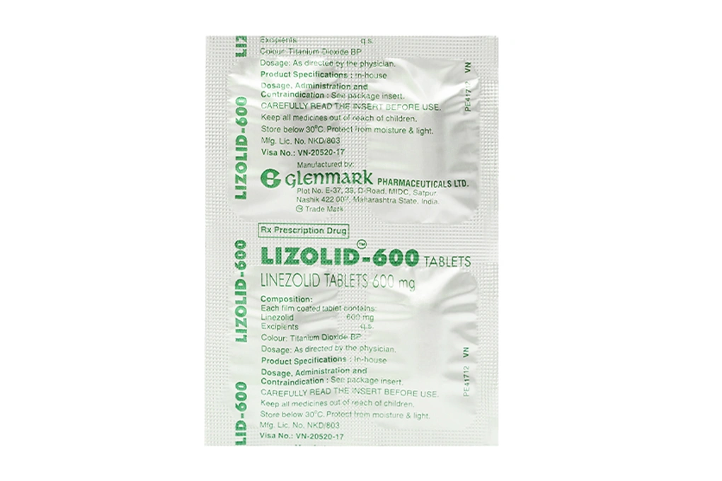 Lizolid-600 Tablets trị nhiễm khuẩn (1 vỉ x 4 viên) - 2