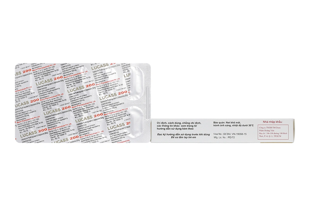 Lucass 200 trị nhiễm khuẩn (2 vỉ x 10 viên) - 1