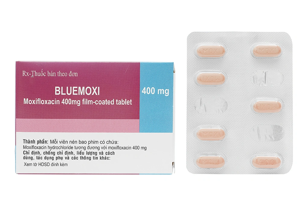 Bluemoxi 400mg trị nhiễm khuẩn (1 vỉ x 7 viên) - 