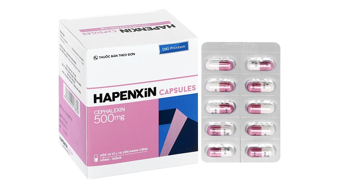 Hapenxin Capsules 500mg trị nhiễm khuẩn (10 vỉ x 10 viên) - 