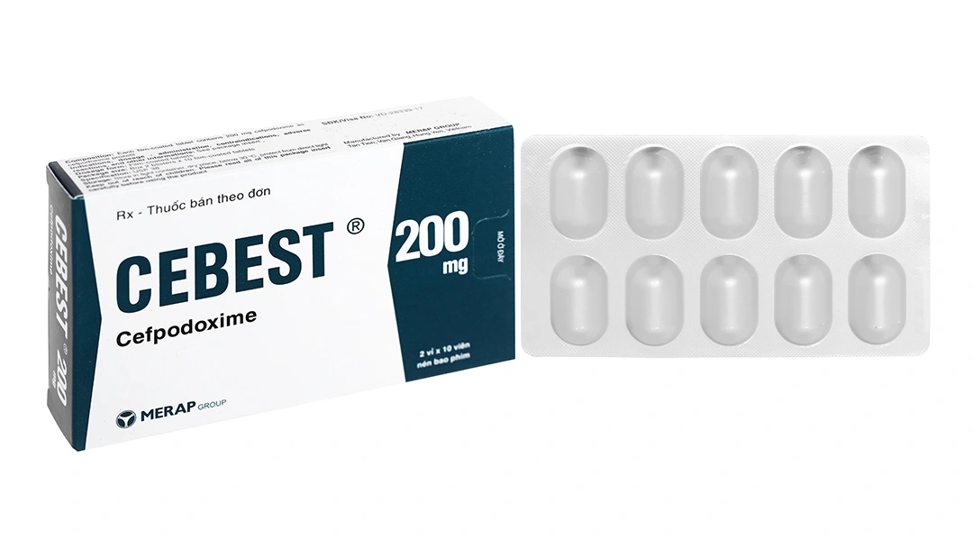 Cebest 200mg trị nhiễm khuẩn từ nhẹ đến trung bình (2 vỉ x 10 viên) - 