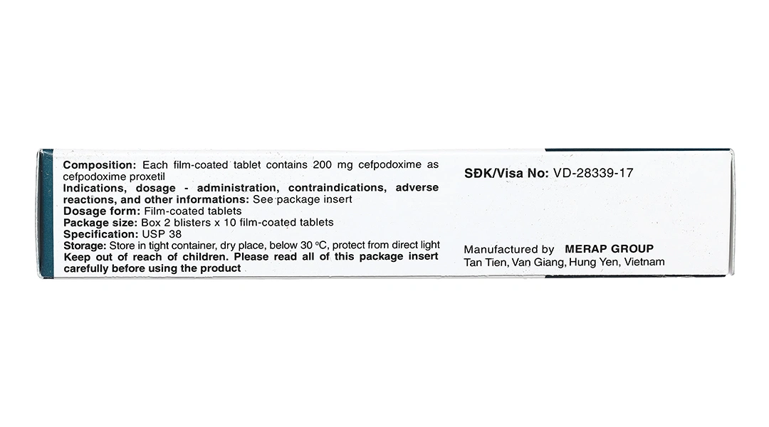 Cebest 200mg trị nhiễm khuẩn từ nhẹ đến trung bình (2 vỉ x 10 viên) - 3