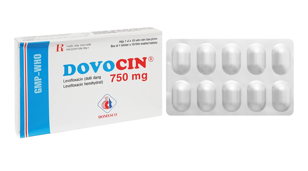 Dovocin 750mg trị nhiễm khuẩn (1 vỉ x 10 viên) - 