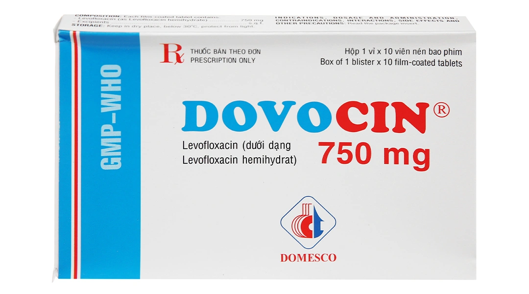 Dovocin 750mg trị nhiễm khuẩn (1 vỉ x 10 viên) - 1