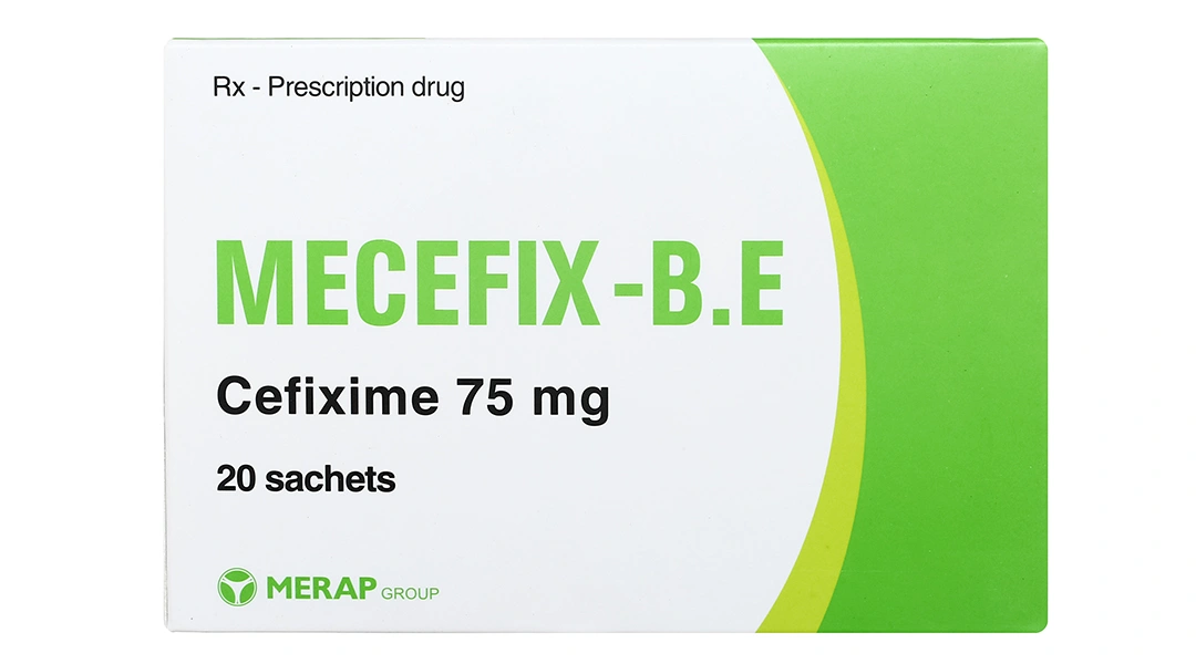 Cốm pha hỗn dịch uống Mecefix-B.E 75mg trị nhiễm khuẩn (20 gói x 1.5g) - 1