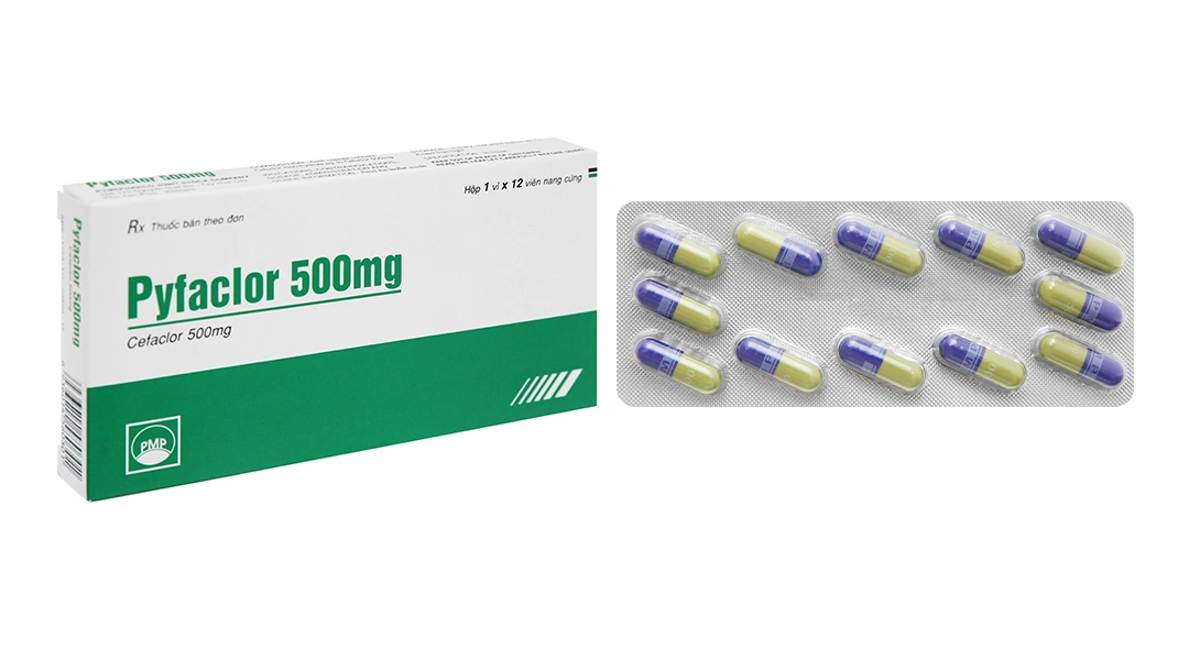 Pyfaclor 500mg trị nhiễm khuẩn (1 vỉ x 12 viên) - 