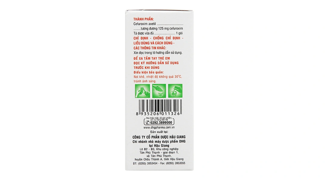 Cốm pha hỗn dịch uống Haginat 125 trị nhiễm khuẩn do vi khuẩn nhạy cảm (24 gói x 3.5g) - 2