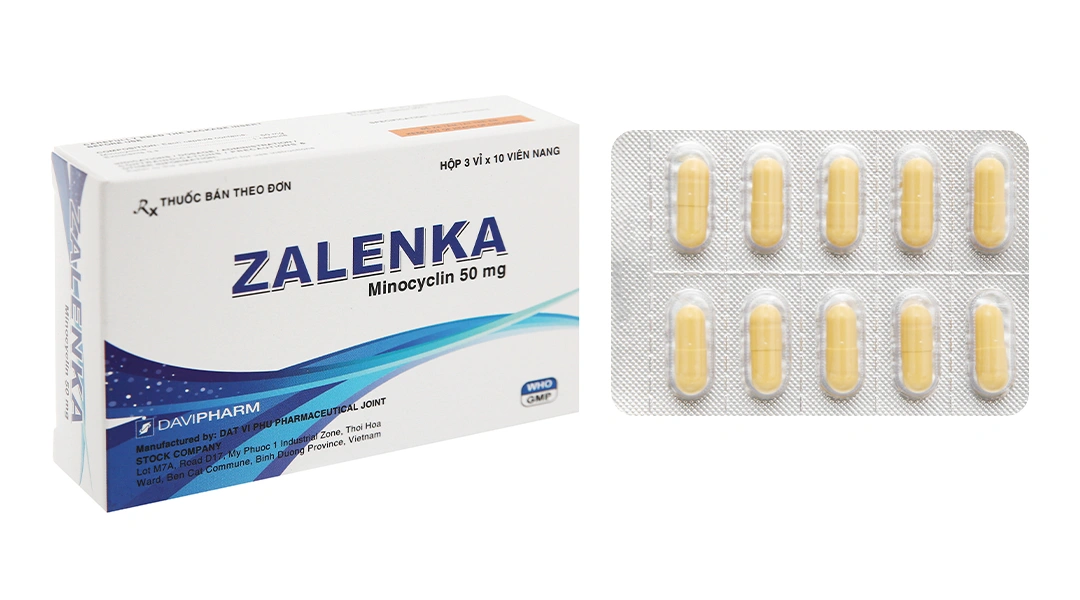 Zalenka 50mg trị nhiễm khuẩn, kháng khuẩn (3 vỉ x 10 viên) - 