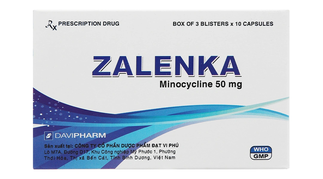 Zalenka 50mg trị nhiễm khuẩn, kháng khuẩn (3 vỉ x 10 viên) - 1