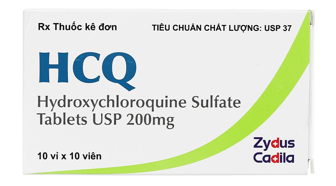HCQ 200mg trị sốt rét cấp, lupus ban đỏ và viêm khớp dạng thấp (10 vỉ x 10 viên) - 1