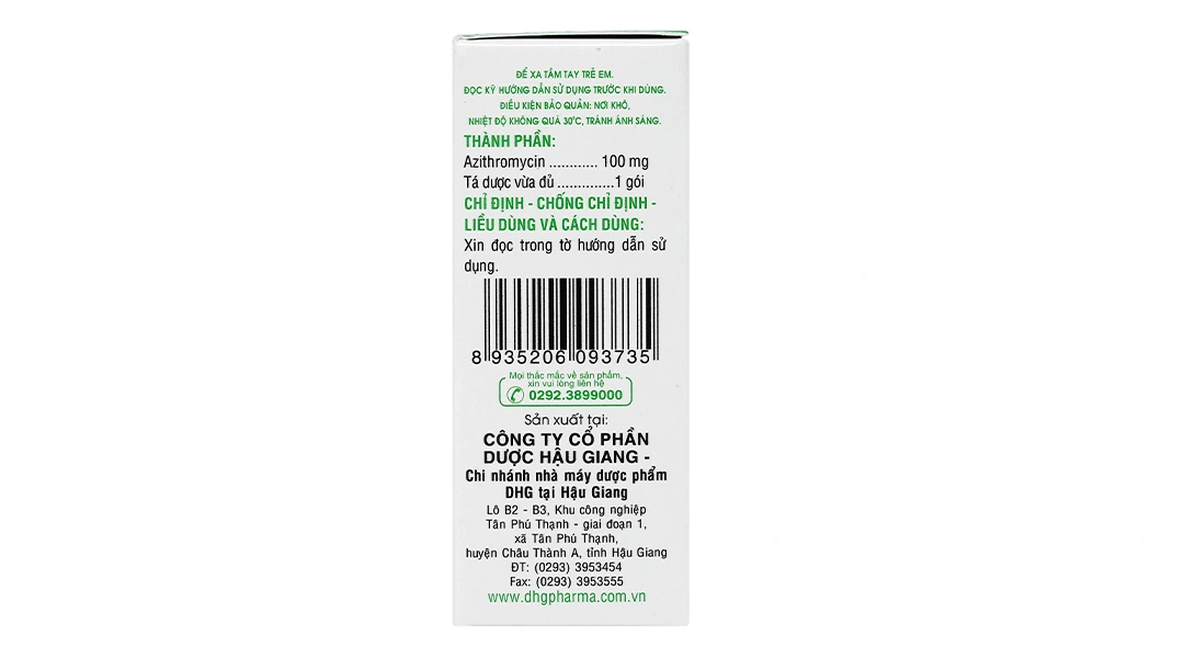 Bột pha hỗn dịch uống Zaromax 100 trị nhiễm khuẩn (24 gói x 0.75g) - 3