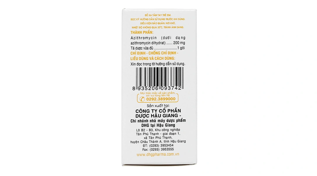 Bột pha hỗn dịch uống Zaromax 200 trị nhiễm khuẩn (24 gói x 1.5g) - 2