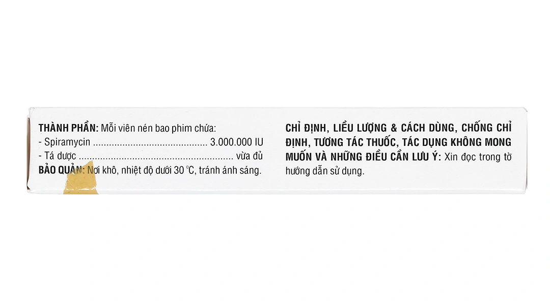 Doropycin 3 M.I.U trị nhiễm khuẩn đường hô hấp (2 vỉ x 5 viên) - 3