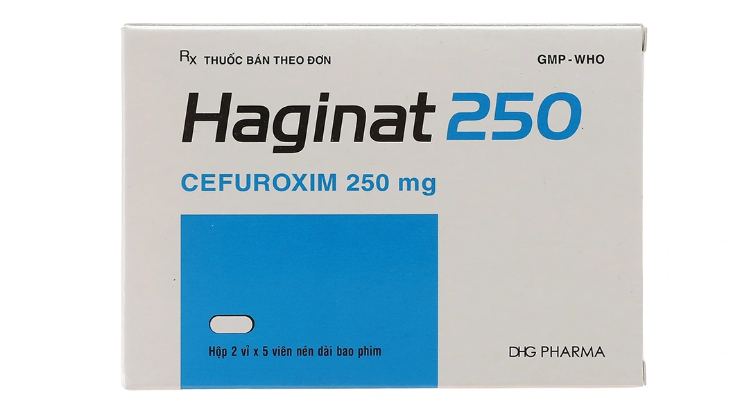 Haginat 250mg trị nhiễm khuẩn đường hô hấp (2 vỉ x 5 viên) - 1