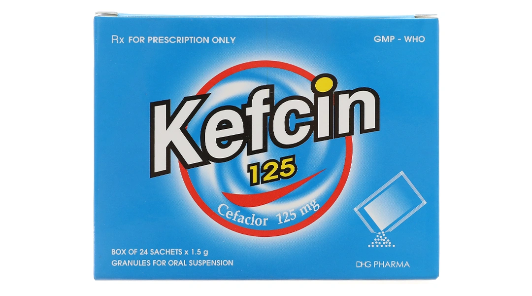Cốm pha hỗn dịch uống Kefcin 125 trị nhiễm khuẩn (24 gói x 1.5g) - 1
