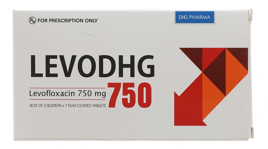 Levodhg 750 điều trị nhiễm khuẩn (2 vỉ x 7 viên) - 