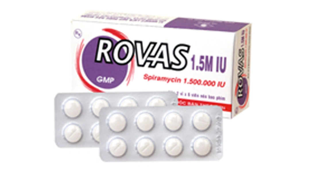 Rovas 1.5M IU trị nhiễm khuẩn, nhiễm trùng (2 vỉ x 8 viên) - 