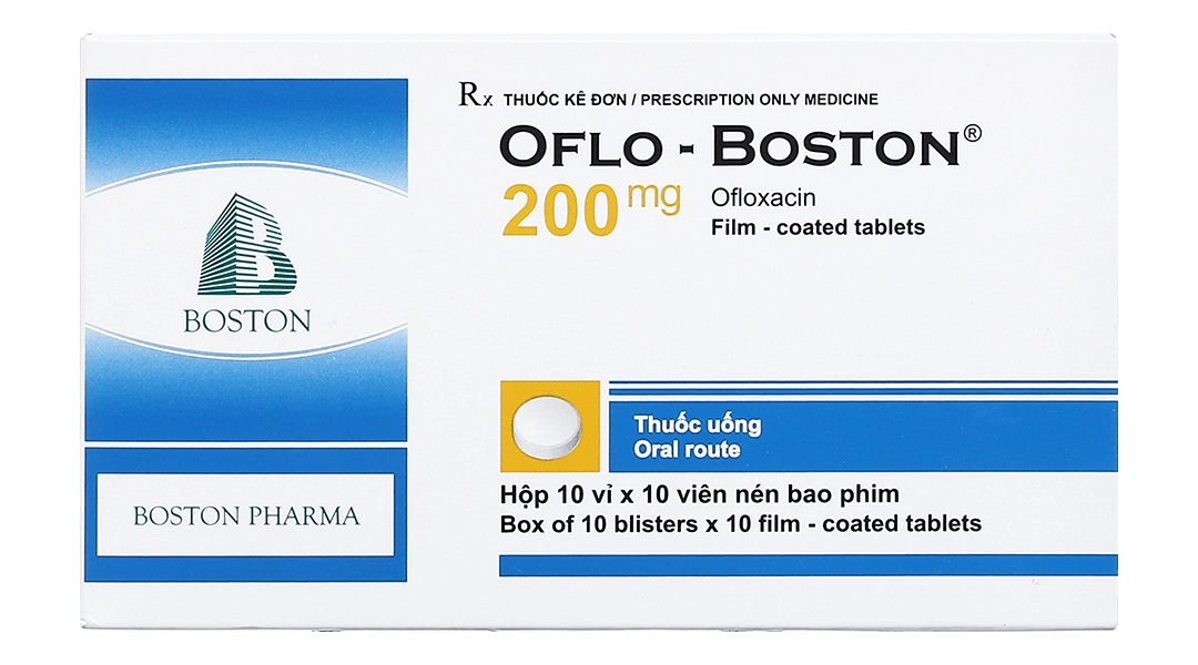 Oflo - Boston 200mg trị nhiễm khuẩn (10 vỉ x 10 viên) - 1