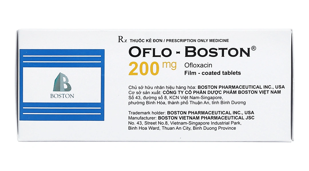 Oflo - Boston 200mg trị nhiễm khuẩn (10 vỉ x 10 viên) - 2