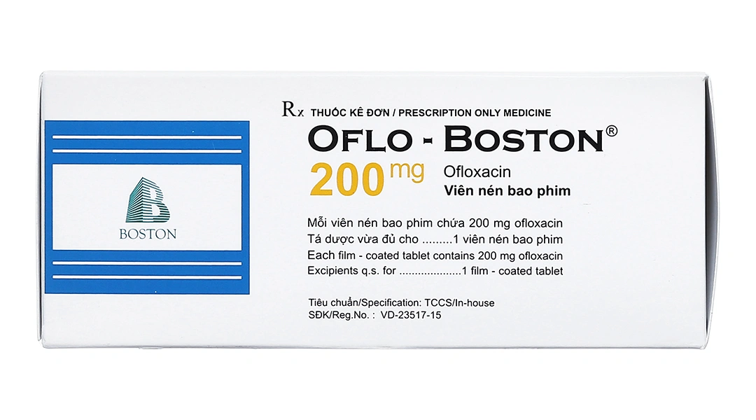 Oflo - Boston 200mg trị nhiễm khuẩn (10 vỉ x 10 viên) - 3