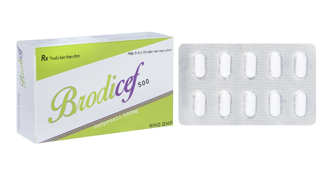 Brodicef 500 trị nhiễm khuẩn (3 vỉ x 10 viên) - 