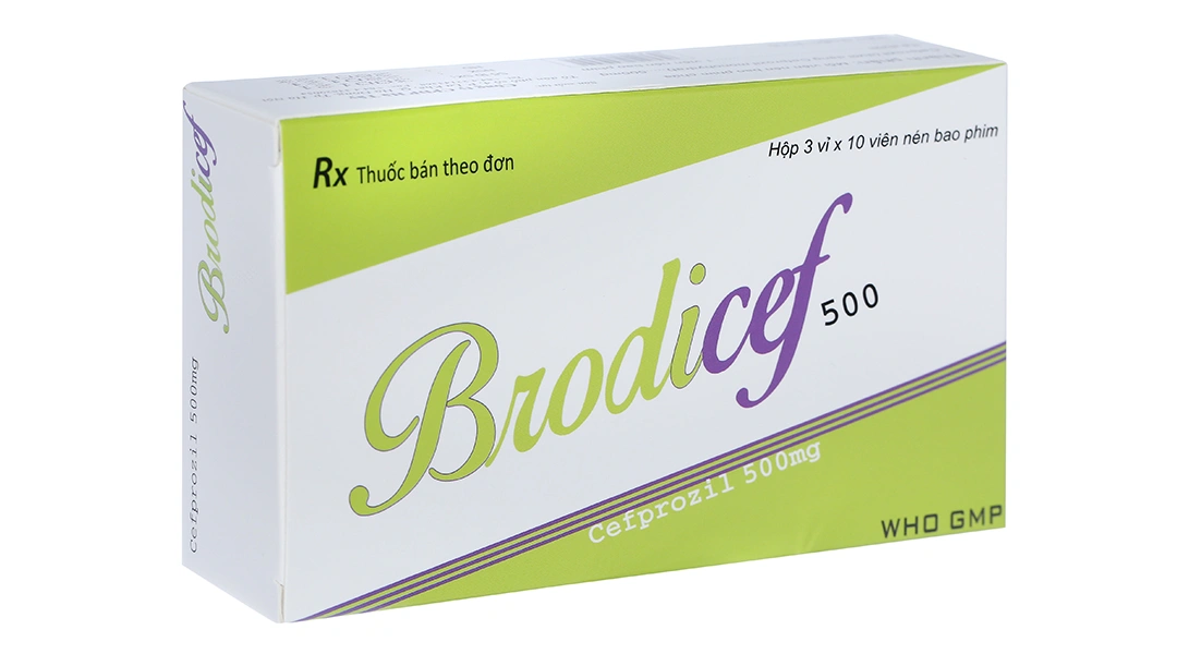 Brodicef 500 trị nhiễm khuẩn (3 vỉ x 10 viên) - 1
