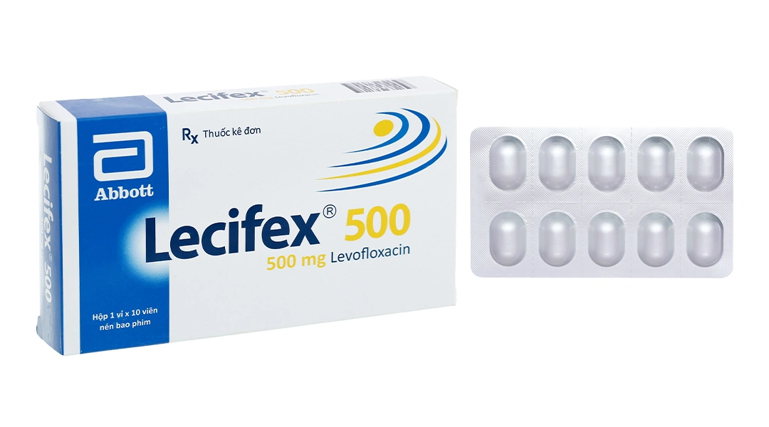 Lecifex Abbott 500mg trị nhiễm khuẩn nhẹ, vừa và nặng (1 vỉ x 10 viên) - 