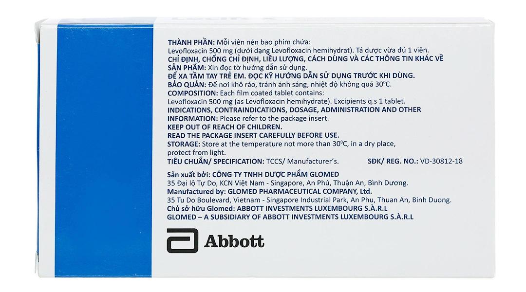 Lecifex Abbott 500mg trị nhiễm khuẩn nhẹ, vừa và nặng (1 vỉ x 10 viên) - 1