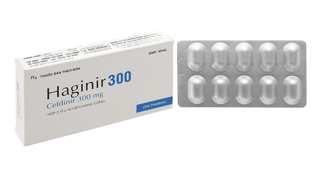 Haginir 300 điều trị nhiễm khuẩn nhẹ đến trung bình (2 vỉ x 10 viên) - 9