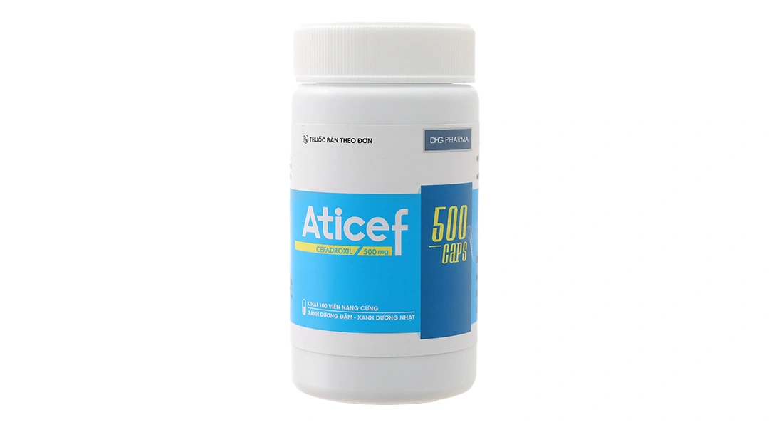 Aticef 500 caps trị nhiễm khuẩn từ nhẹ đến vừa lọ 100 viên - 1