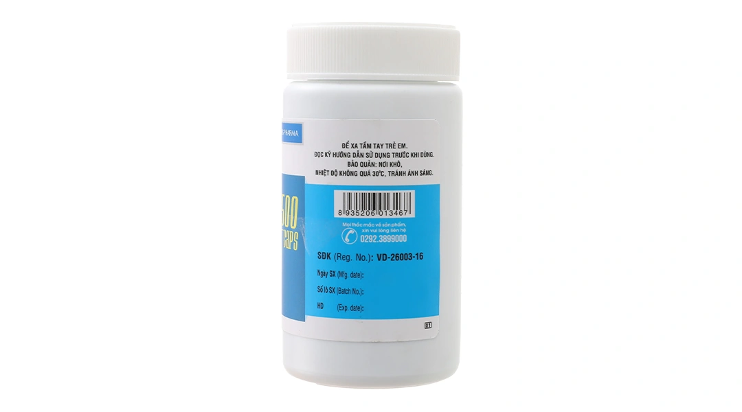 Aticef 500 caps trị nhiễm khuẩn từ nhẹ đến vừa lọ 100 viên - 2