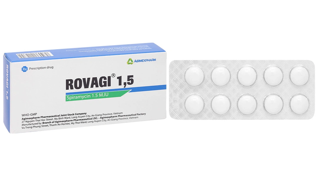 Rovagi 1,5 trị nhiễm khuẩn (2 vỉ x 10 viên) - 